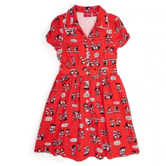 Stitch Shoppe by Loungefly Mickey Minnie Retro Diner Dress “Desy” Comic Strip - Picture 3 of 7